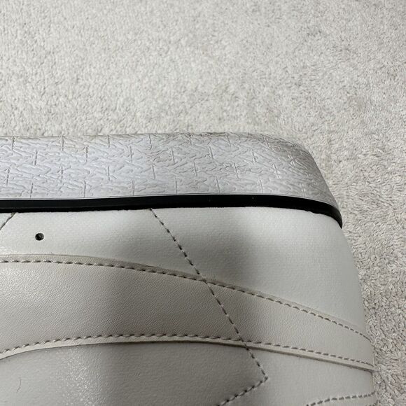 Nike Blaze Mens Sneaker MID TOP Triple White Leather Swoosh Size 11.5 - Picture 12 of 16